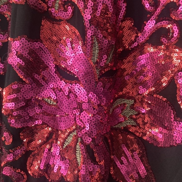 Cache Cache Medium Black, Pink And Gold Cache Zippered cocktail dress - Picture 3 of 9